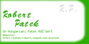 robert patek business card